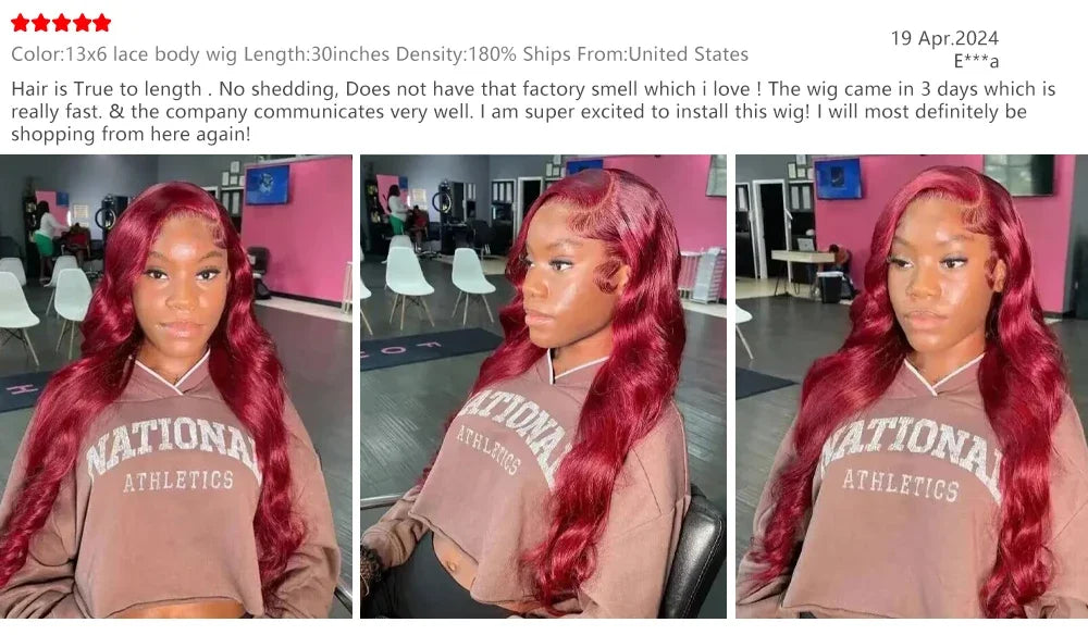 99J Burgundy 13X6 Hd Lace Frontal Human Hair Wig Colored Body Wave 13X6 Hd Lace Frontal Wig 13X4 Red Lace Front Human Hair Wigs