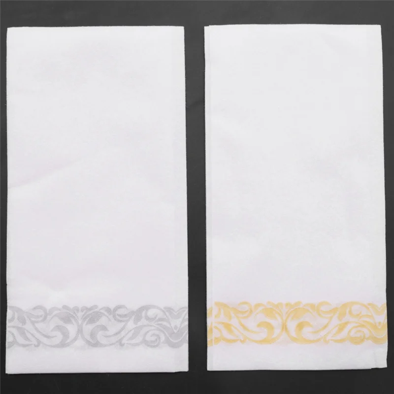 AA20-200Pcs Disposable Hand Towels Paper Napkin Bathroom Weddings Party Hotel Napkins Paper Soft And Absorbent Airlaid Paper