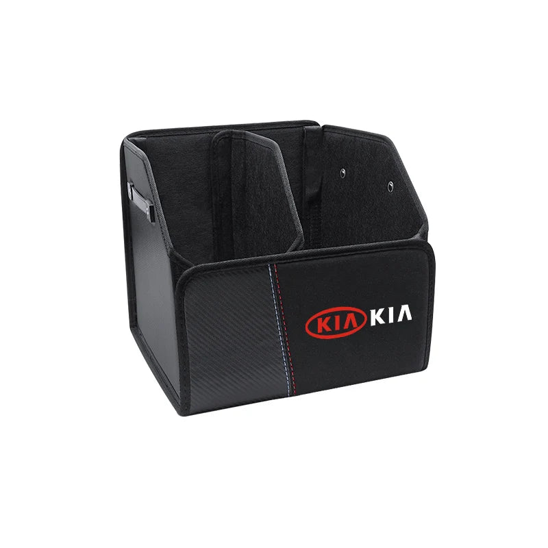 KIA Folding Car Trunk Organizer Box Storage Bag Tools Tidying For KIA EV6 Stinger RIO Sorento Picanto Ceed Borrego Syros K4 K5