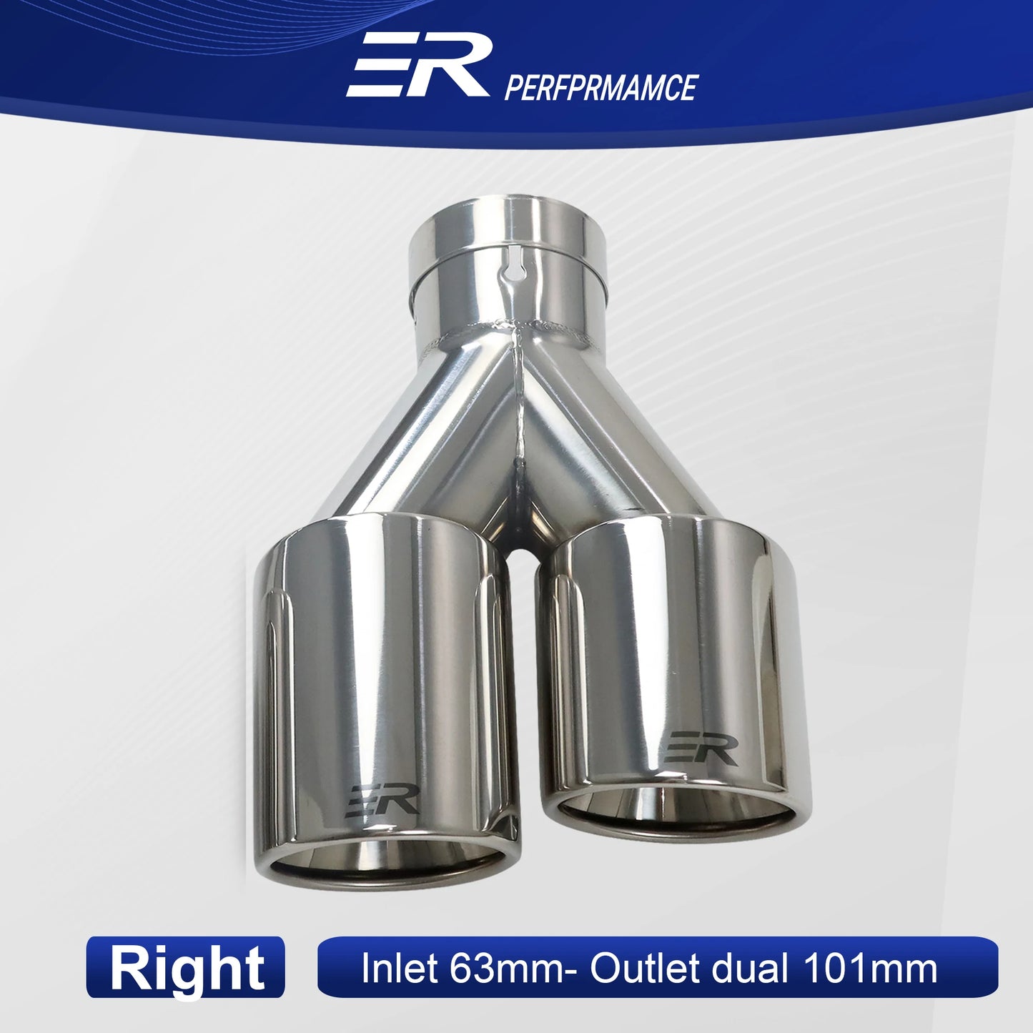 Exhaust Racing Dual Car Modification Stainless Steel Universal Automobile Exhaust Pipe Muffler Double Exhaust Tips