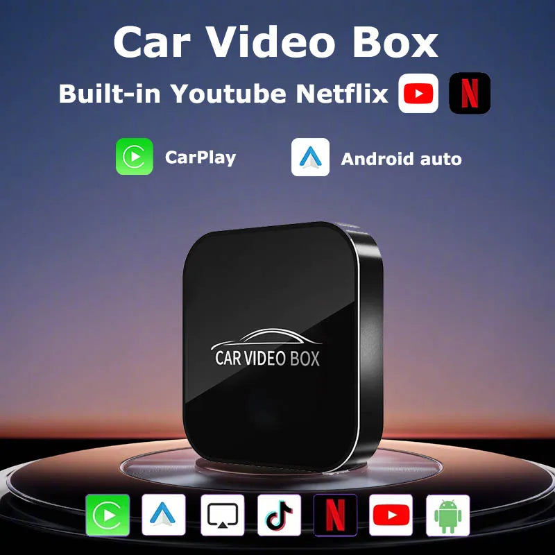 New 3in1 Wireless Android Auto & CarPlay Adapter Smart Tv Box Support Youtube Netflix Car Accessories intelligent systems