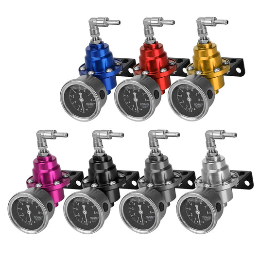 With Gauge Kit Universal Car Accessories Adjustable Fuel Pressure Regulator 7 Colors Vehicle Refitting fuel Supercharger