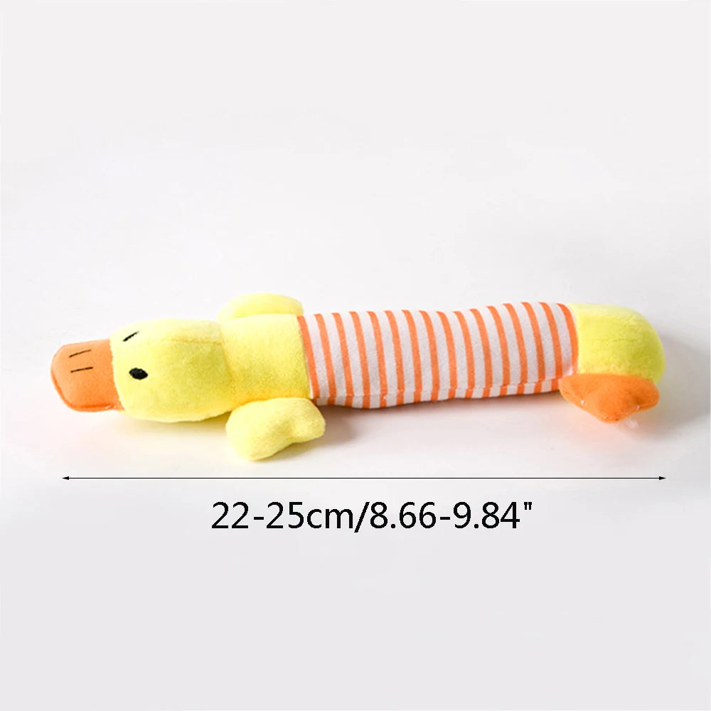 Popular Pet Dog Cat Funny Fleece Durability Plush Dog Toys Squeak Chew Sound Toy Fit for All Pets Elephant Duck Pig Plush Toys