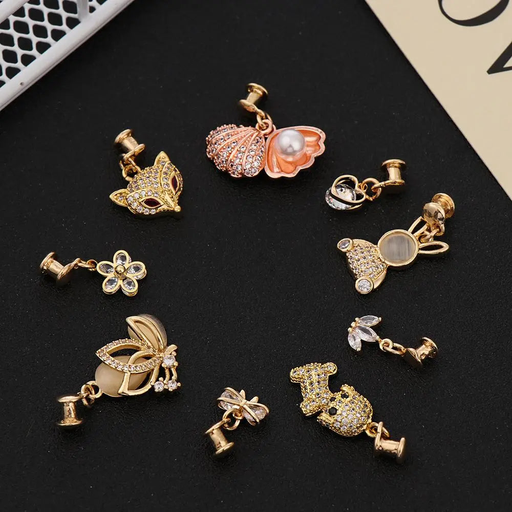 Silicone Strap Metal Decorative Nails For Apple Watch Personalized Interesting Decorative Diamond Pendant Accessories For iwatch