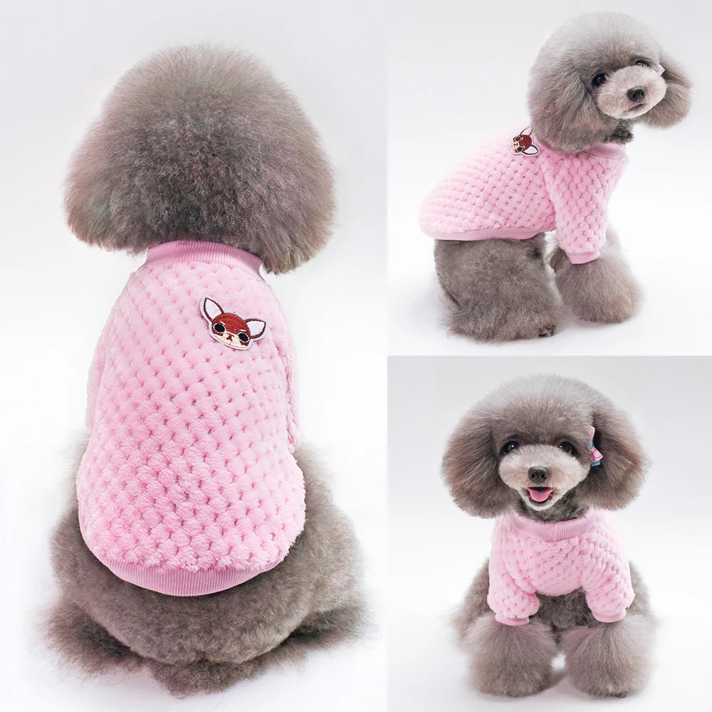 Cute Dog Clothes For Small Dogs Chihuahua Yorkies Pug Clothes Coat Winter Dog Clothing Pet Puppy Jacket Ropa Perro Pink S-2XL