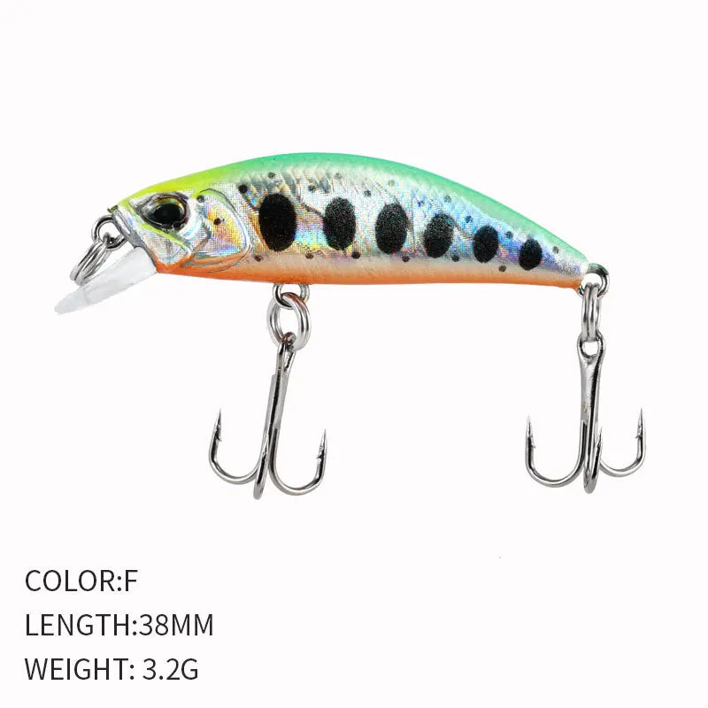 Hot 38MM 3.2G Mini Japan Model Sinking Minnow Fishing Lures Jerkbaits Peche Artificial Bait Wobbler Lure for Trout Bass Carp