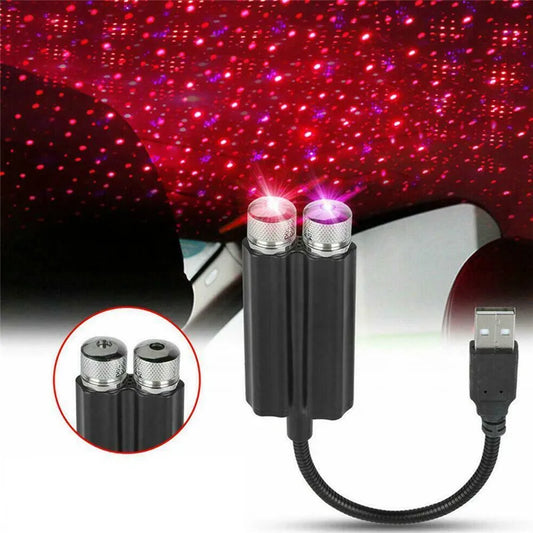 Car Roof Star Light Interior USB LED Starry Lights Atmosphere Projector Decoration Night Home Decor Galaxy Light Car Accessories