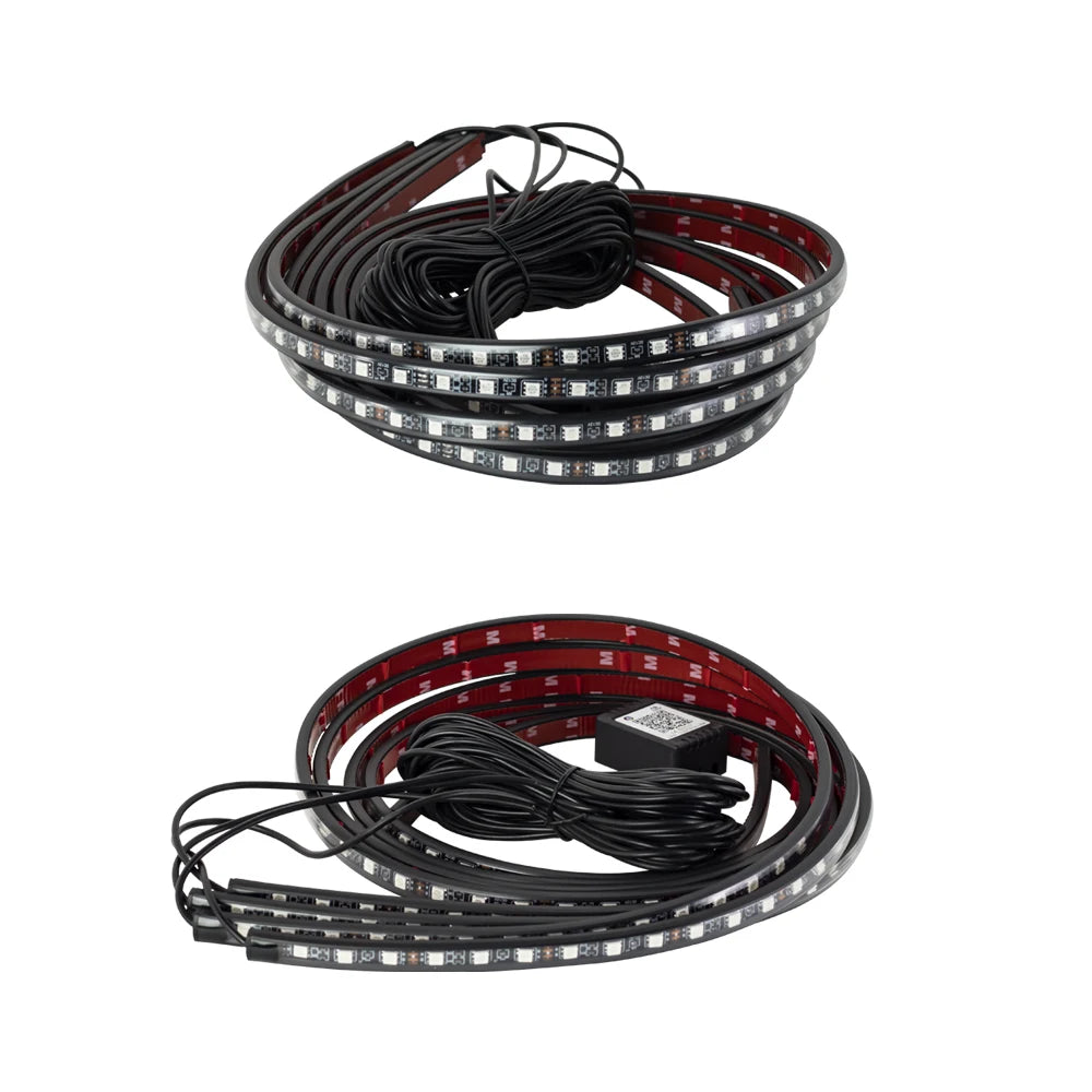 Car Charssis Flexible LED Strip Light LED Underbody Remote /APP Control RGB Neon Lights Ambient Atmosphere Auto Decorative Lamp