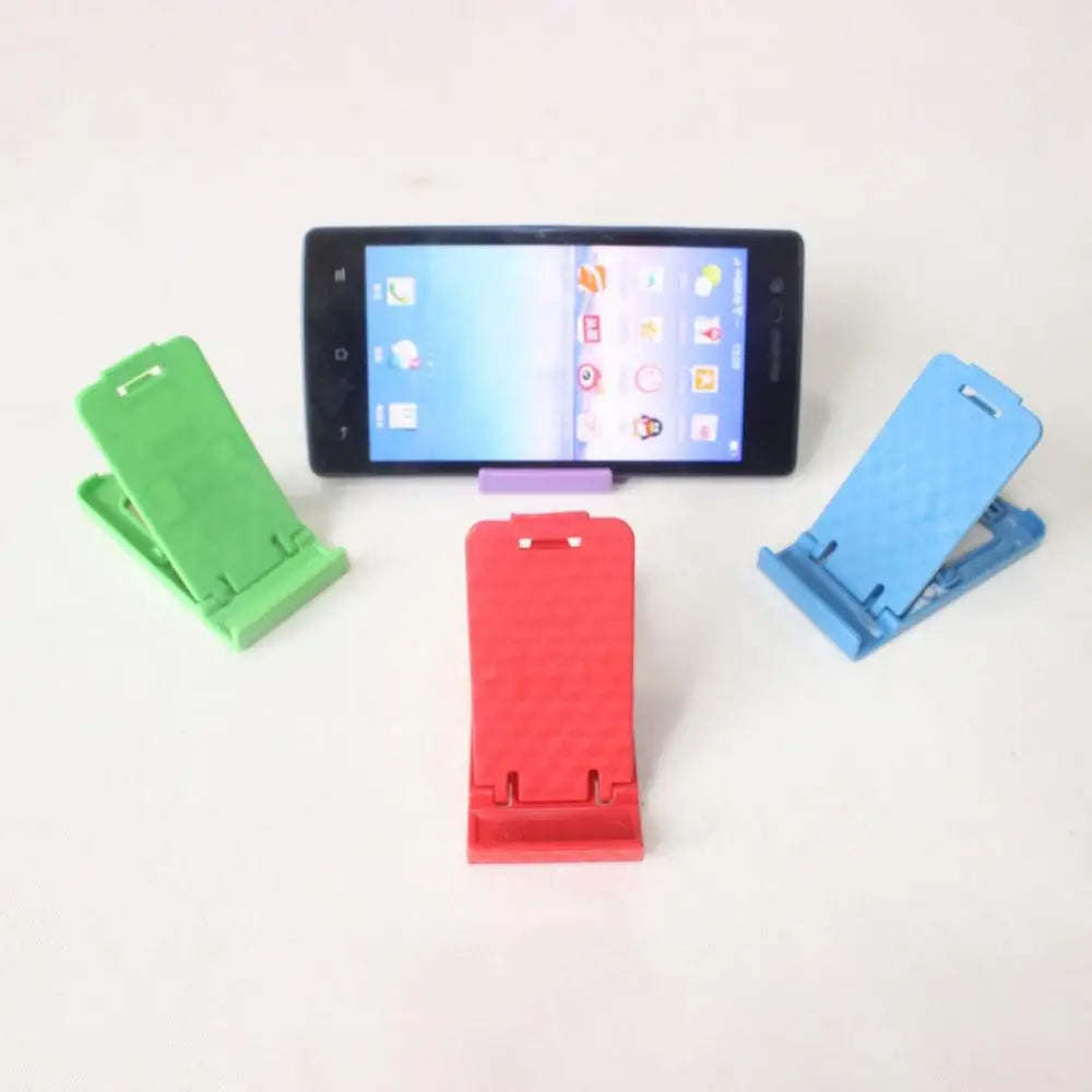 Cell Phone Desk Stand Portable Mini Foldable Plastic Universal Mobile Phone Holder Desktop Table Stand Bracket Phone Accessories
