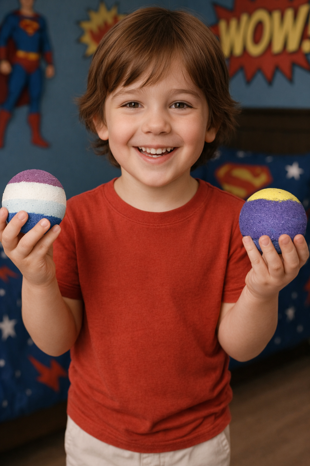 EvolutionUSA Epic Superhero Bath Bombs for Kids, 6pc Super Hero Bath Bombs with Toy Inside Bathbombs, Spiderman Bathbomb with Surprise Inside, Bath Balls for Marvel Lovers, Easter Childrens Bath Bomb