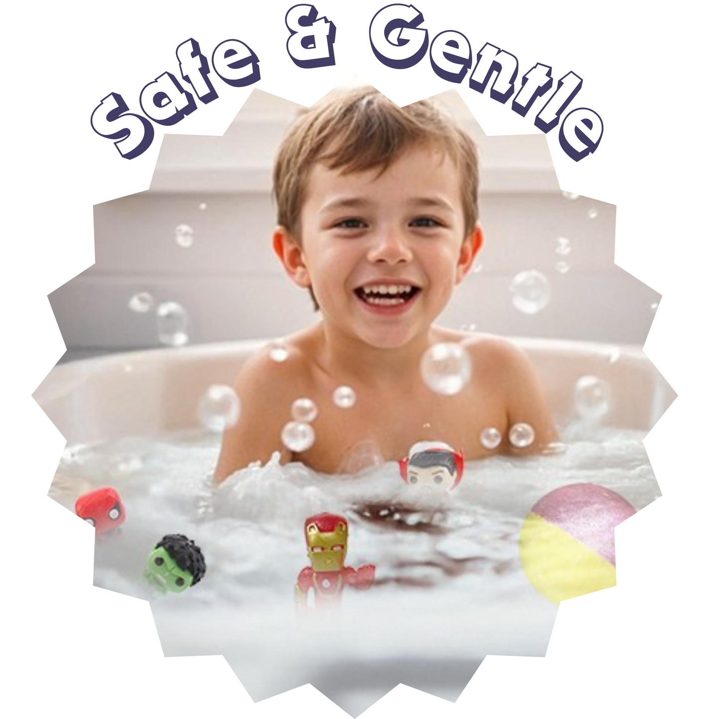 EvolutionUSA 1pc Green Epic Superhero Bath Bombs for Kids, Super Hero Bath Bomb with Toy Inside, Lush Children Bathbomb, Organic Bathbomb with Surprise Inside, Fizzy Fun Superhero Bath Ball
