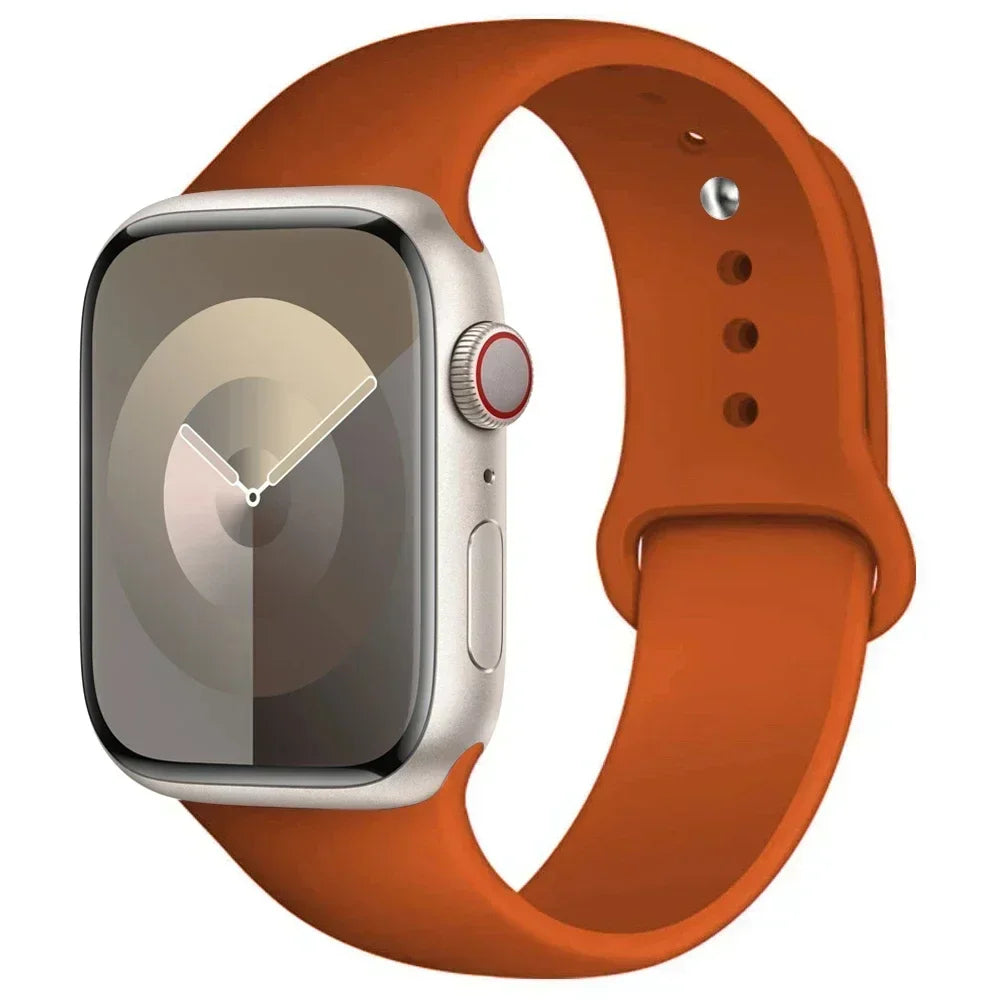 Silicone Band For Apple Watch strap 44mm 45mm 40mm 41mm 42-46mm sport bracelet iwatch series 8 7 6 5 4 9 10 11 SE-Ultra 2/3 49mm
