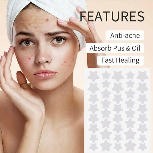 40pcs Star Shape Acne Patch Invisible Remove Blemish Stickers Pimple Cover Easy Apply Patches Face Treatment Skin Care