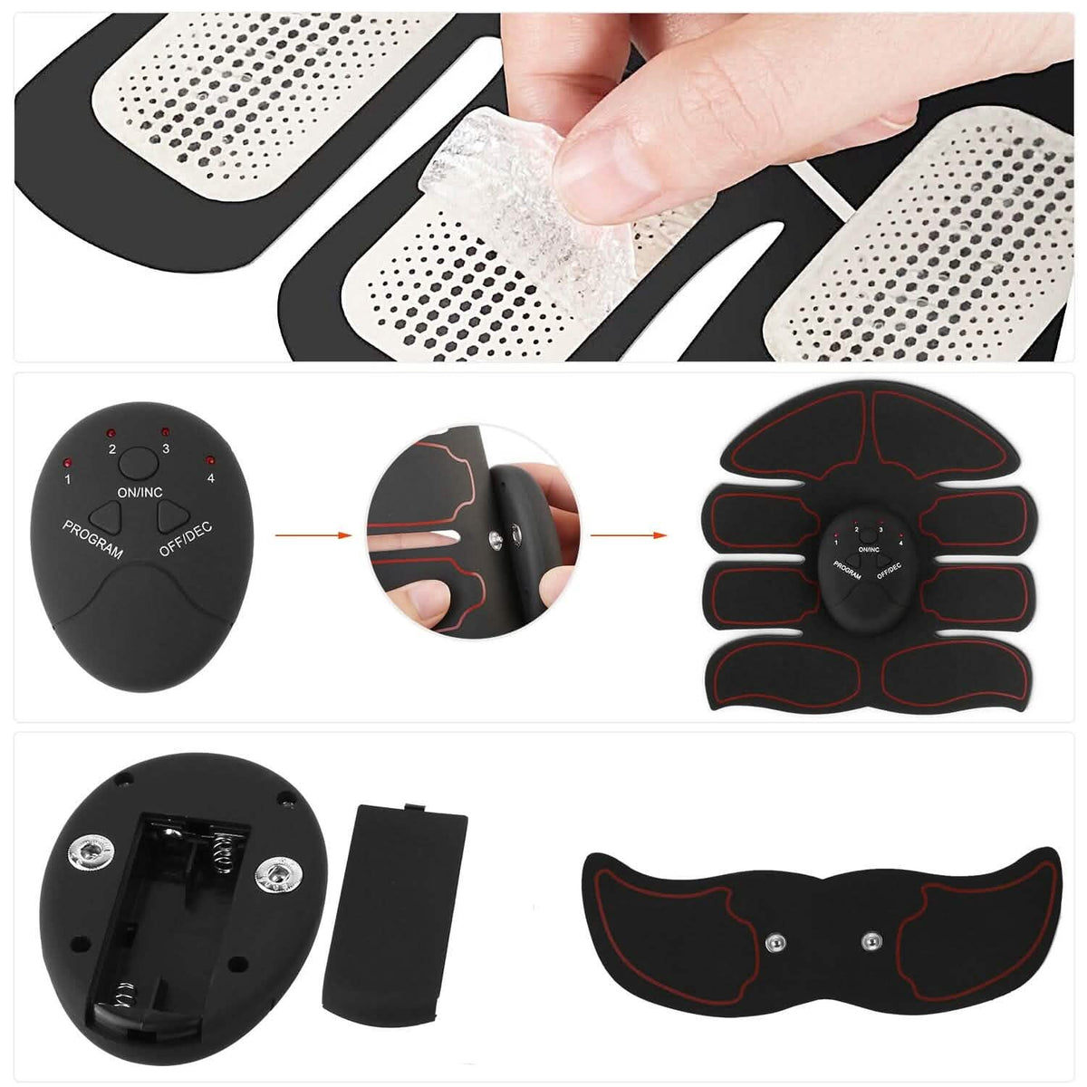 Abs Stimulator Muscle Toner EMS with 6 Modes