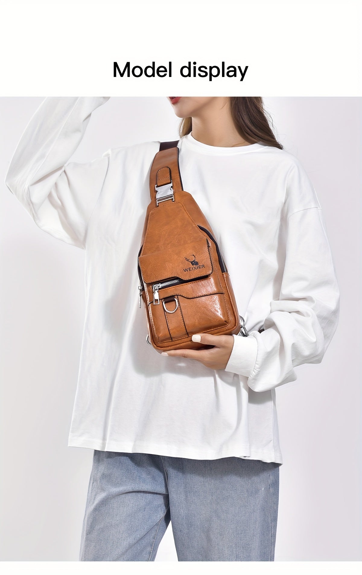 New Waterproof, Stainproof And Wear-resistant Ladies Crossbody Bag Ladies Chest Bag Handbag Shoulder Bag Shoulder Bag Hand Bag With Card Bag Two-piece Set, PU Fabric, Large Pocket And Large Capacity, Easy To Carry, New Textur