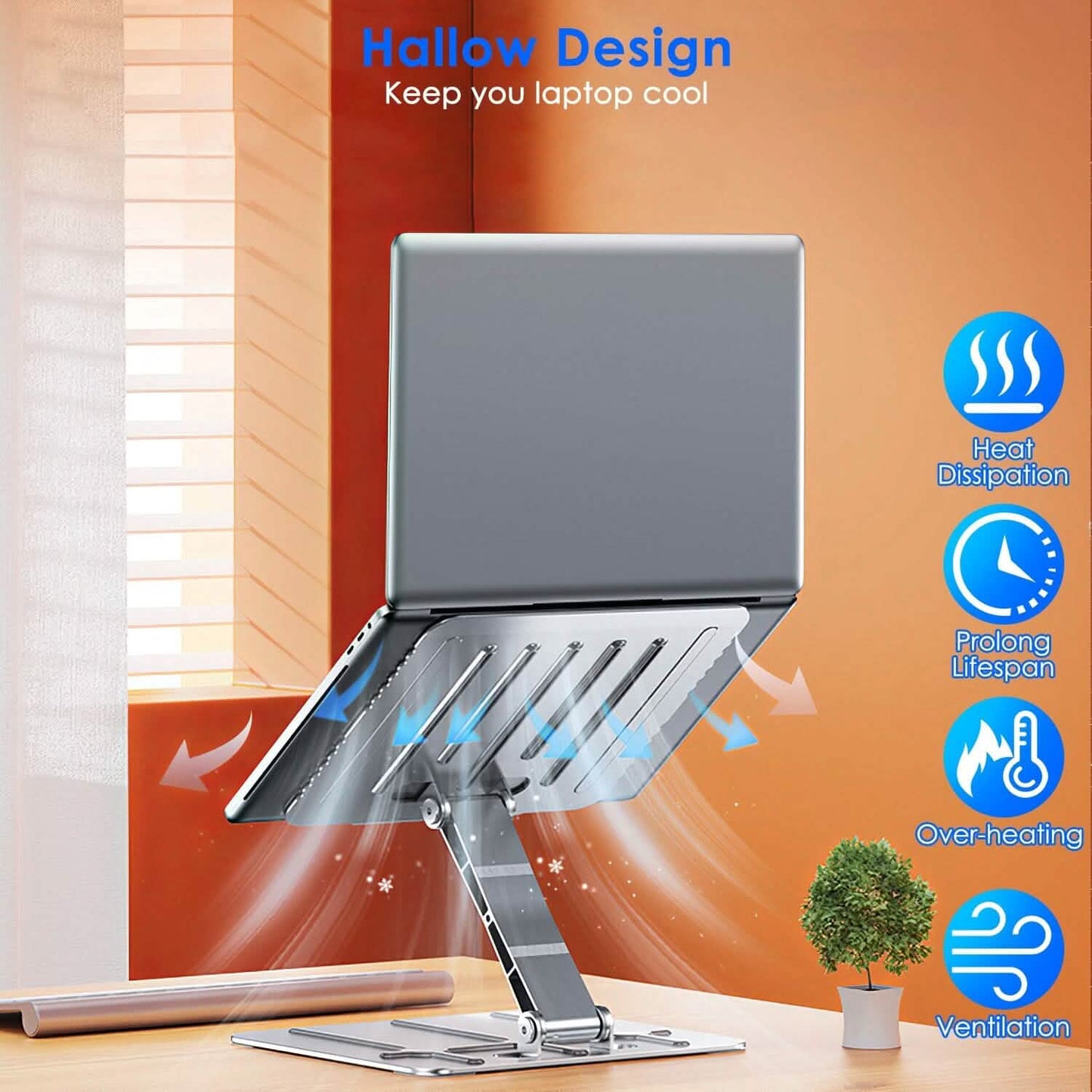 Adjustable Stepless Angle Laptop Stand Riser