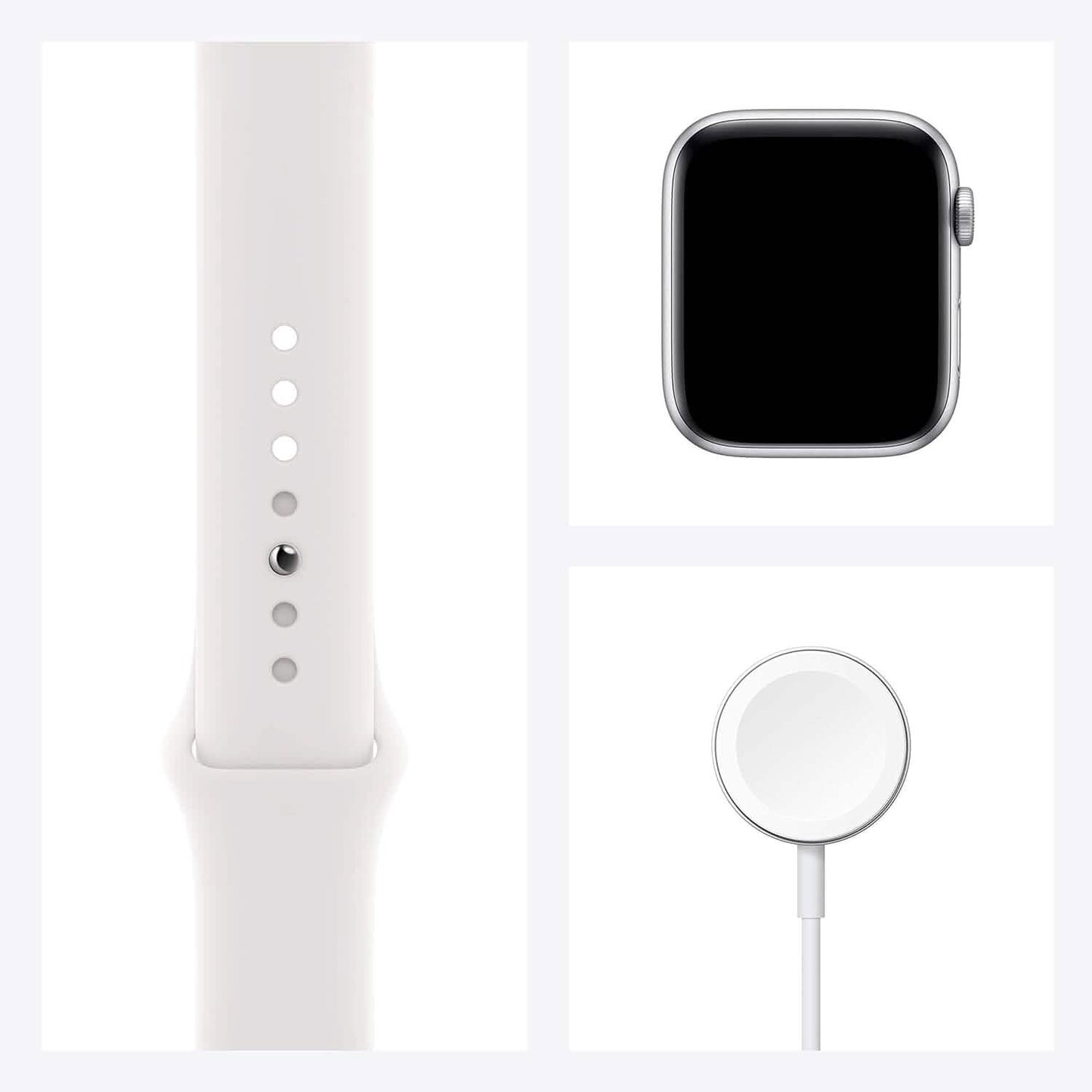 Apple Watch SE GPS Silver Aluminum Case with Sport Band  (Refurbished)