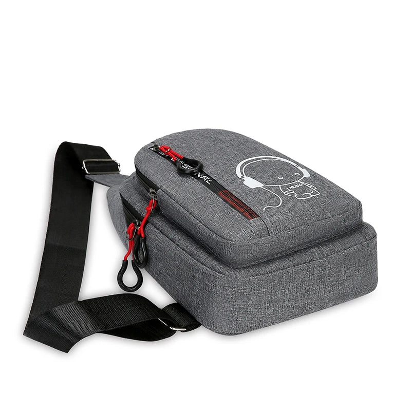 Men's Chest Bag Casual Fashion Shoulder Bag Male Hand Crossbody Korean Cycling Backpack