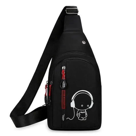 Men's Chest Bag Casual Fashion Shoulder Bag Male Hand Crossbody Korean Cycling Backpack