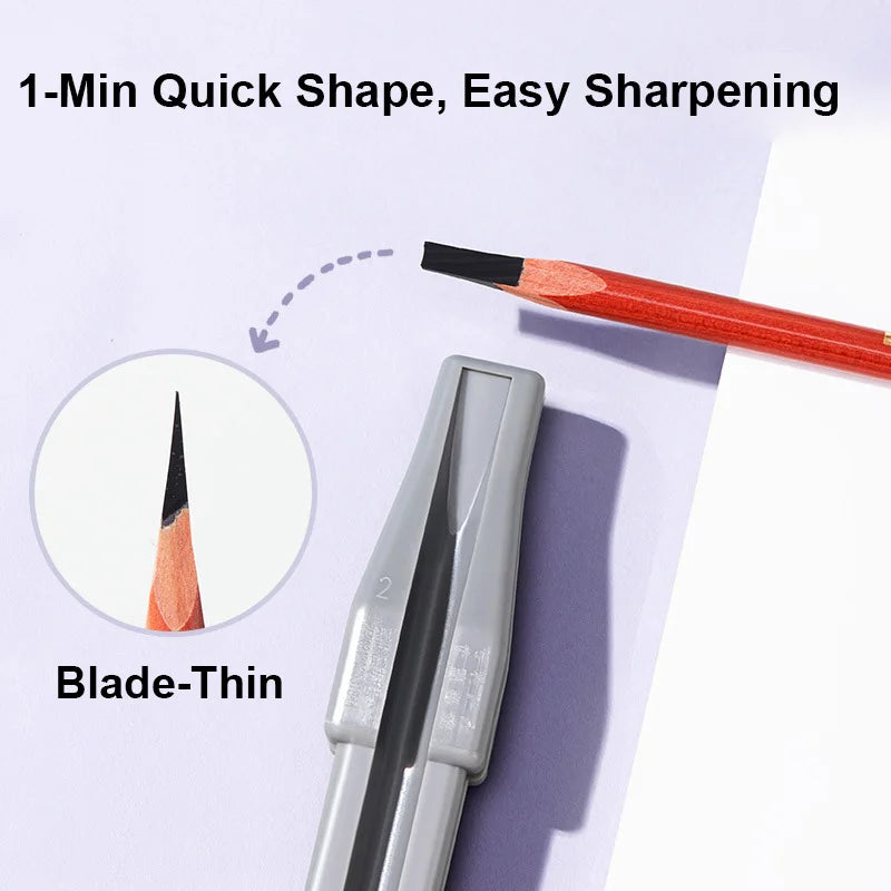 Wooden Eyebrow Pencil Sharpener for Chisel Tip No Broken Core Easy Manual Sharpener Compatible with All Wooden Brow Pencils