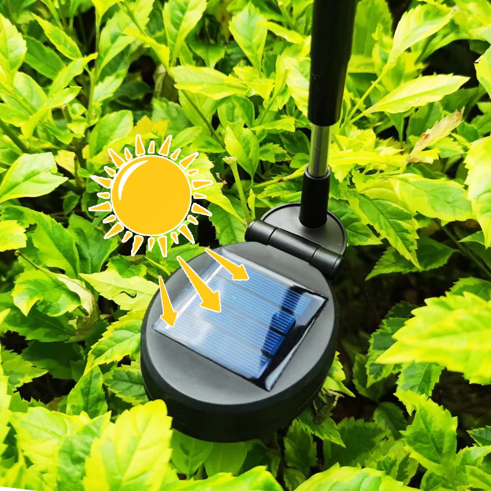 10 LED Solar Garden Lights Powered Firefly Lights Outdoor Waterproof Vibrant Garden Lights for Patio Pathway Decoration,Warm