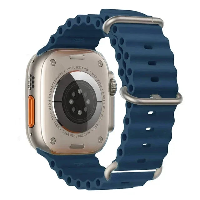Ocean strap For Apple Watch Ultra 2 Band 49mm 10 9 8 7 45mm 41mm Silicone Bracelet Wristband iWatch 6 5 4 3 SE 44mm 40 42mm band