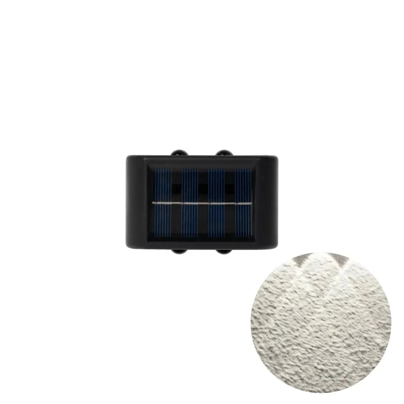 Solar Outdoor Wall Light 12 LED Waterproof Garden Light Courtyard Balustrade Decorative Atmosphere Lamp Down Luminous Solar Lamp