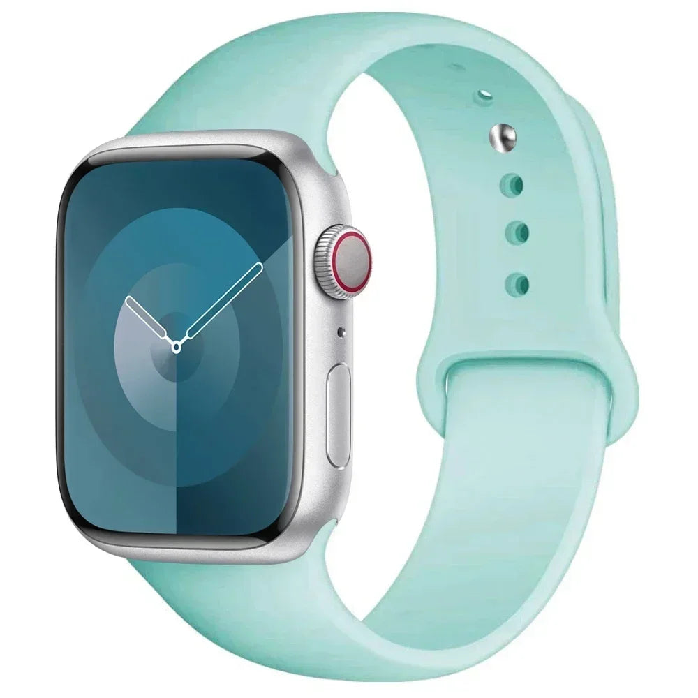 Silicone Band For Apple Watch strap 44mm 45mm 40mm 41mm 42-46mm sport bracelet iwatch series 8 7 6 5 4 9 10 11 SE-Ultra 2/3 49mm