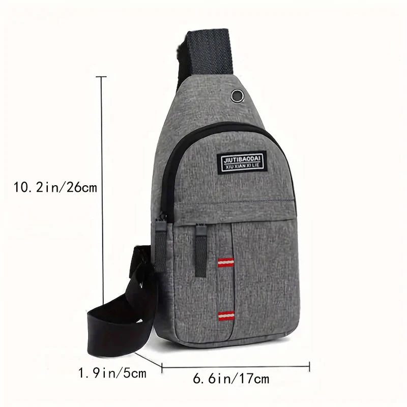 Men's fashionable, convenient, casual, waterproof, adjustable shoulder strap, large capacity waist bag suitable for outdoor acti