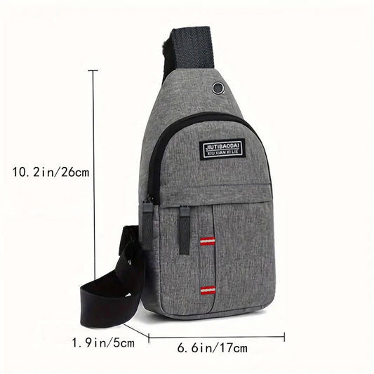 Men's fashionable, convenient, casual, waterproof, adjustable shoulder strap, large capacity waist bag suitable for outdoor acti