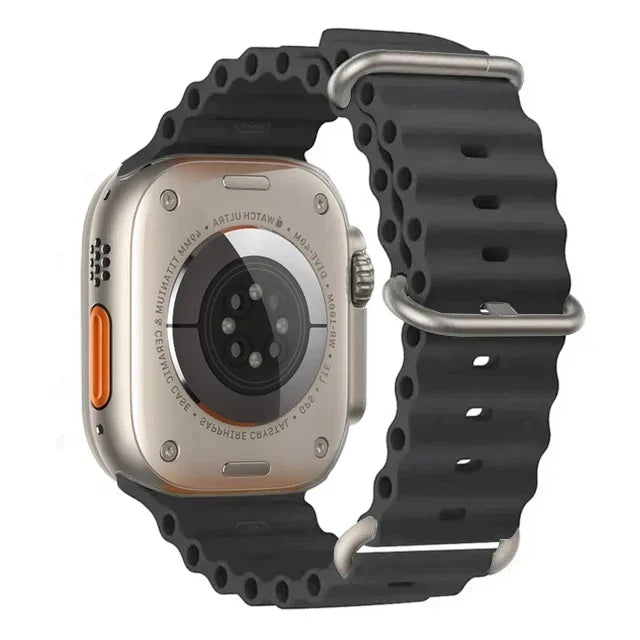 Ocean strap For Apple Watch Ultra 2 Band 49mm 10 9 8 7 45mm 41mm Silicone Bracelet Wristband iWatch 6 5 4 3 SE 44mm 40 42mm band
