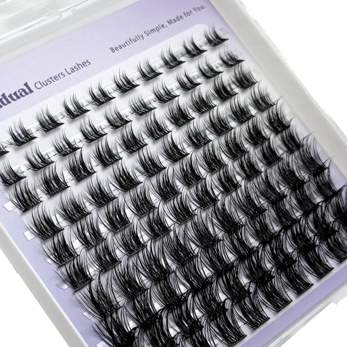 HBZGTLAD 10rows 110fans Diy Cluster Lashes8-16mm Cat Eye Lashes Invisible Band Premium Mink Manga Lash Clusters  Spiky Lashes