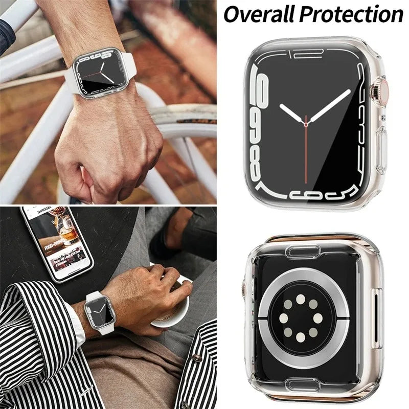 Screen Protector for Apple Watch 46mm 49mm 41mm 44MM 40MM 38 42mm TPU Bumper Cover Accessories iWatch Series Ultra 10 9 8 7 SE 6