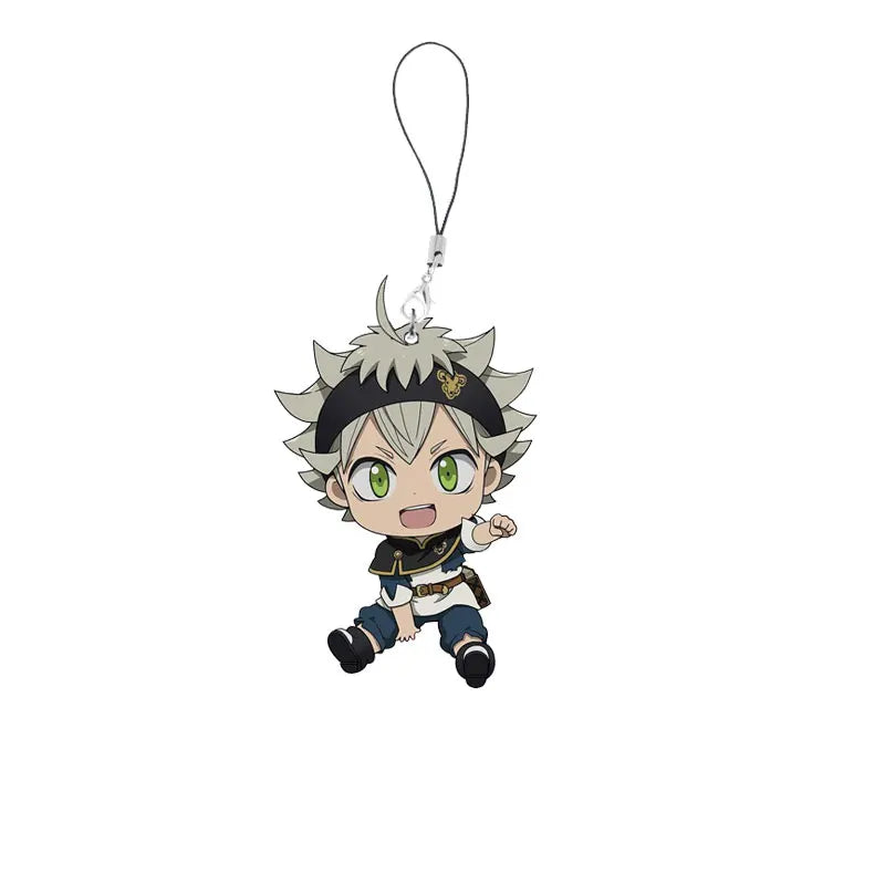 Anime Black Clover Phone Charm Keychain Acrylic Black Clover Small Mobile Phone Chain Key Rin Accessories Fans Gifts