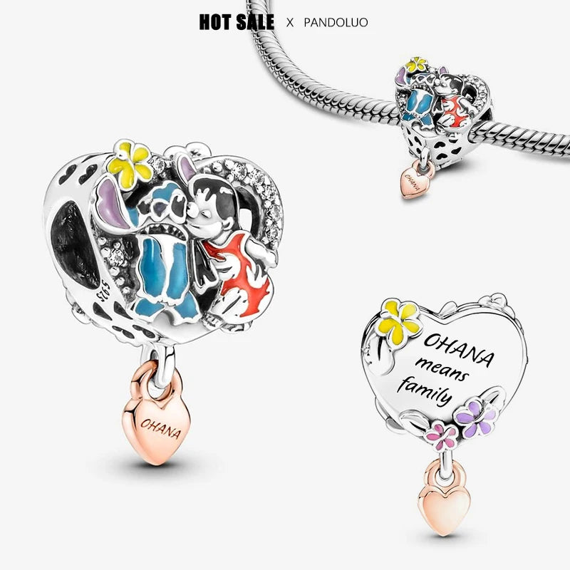 New in Disney Series Charm Beads Fits Pandora Original Charms Bracelet For Women 925 Silver Pendant Bead DIY Jewelry Hot Sale
