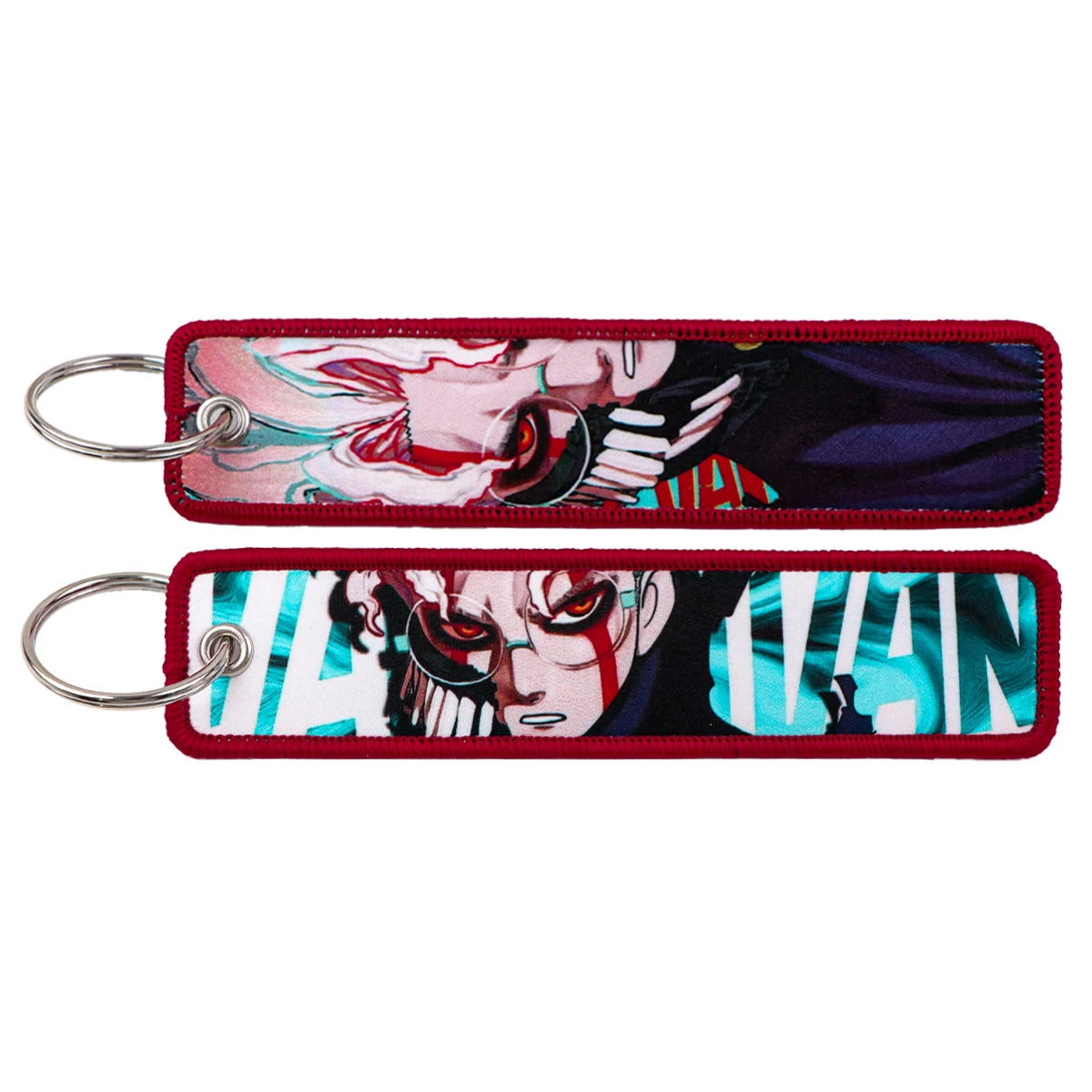Classic Anime Cool Embroidery Key Fobs Key Tag Motorcycles Cars Backpack Chaveiro Keychain For Friends Fashion Key Ring Gifts