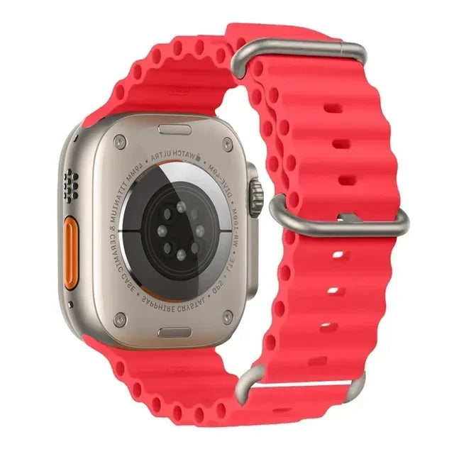 Ocean strap For Apple Watch Ultra 2 Band 49mm 10 9 8 7 45mm 41mm Silicone Bracelet Wristband iWatch 6 5 4 3 SE 44mm 40 42mm band