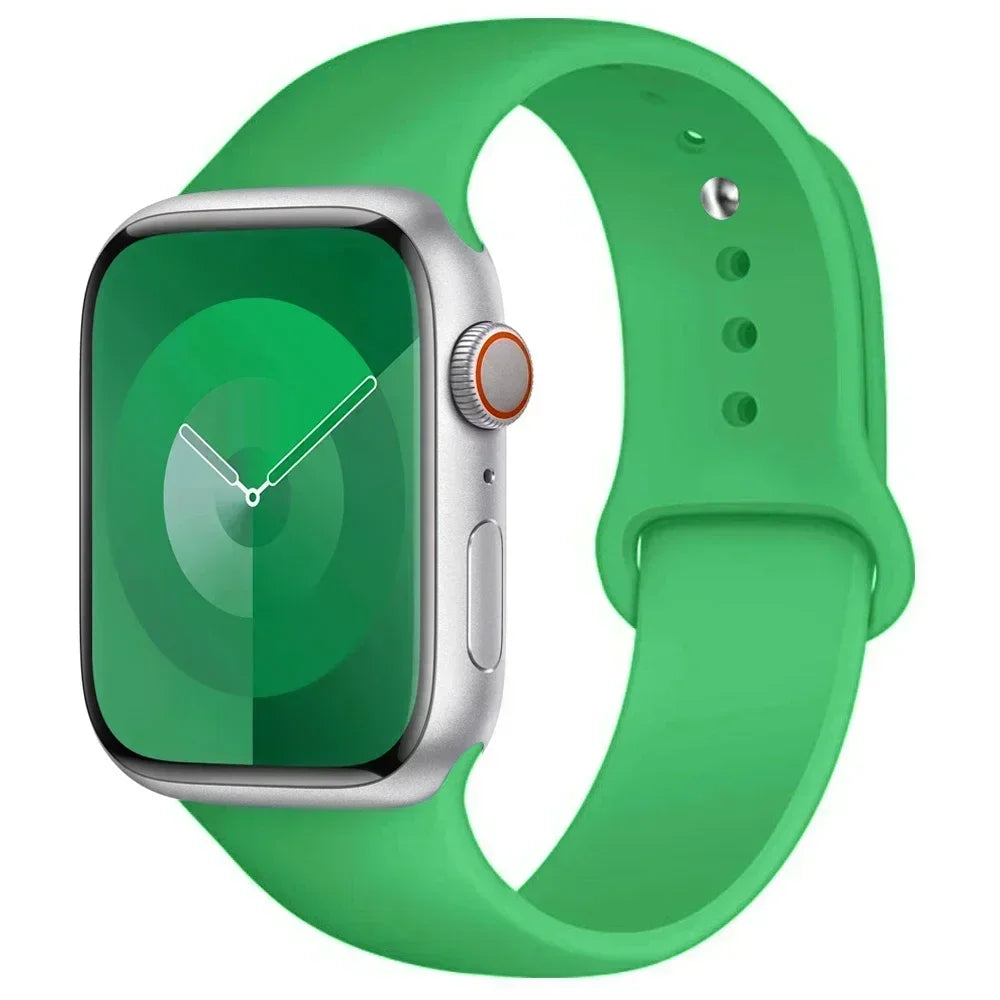 Silicone Band For Apple Watch strap 44mm 45mm 40mm 41mm 42-46mm sport bracelet iwatch series 8 7 6 5 4 9 10 11 SE-Ultra 2/3 49mm