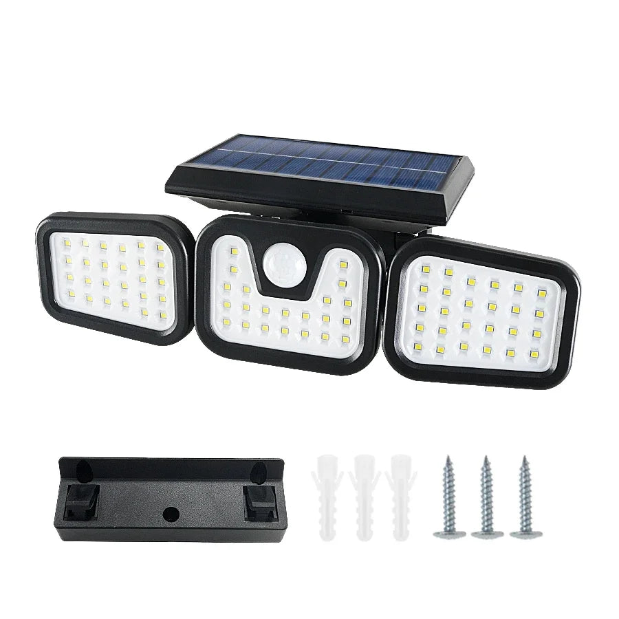 STAARICC Led Solar Light Outdoor Motion Sensor Human Induction Adjustable Head IP65 Waterproof Solar Security Light Wall Light