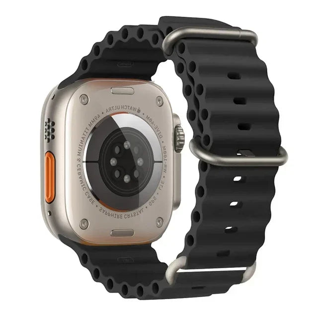 Ocean strap For Apple Watch Ultra 2 Band 49mm 10 9 8 7 45mm 41mm Silicone Bracelet Wristband iWatch 6 5 4 3 SE 44mm 40 42mm band