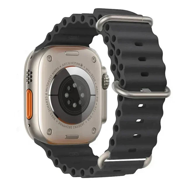 Ocean strap For Apple Watch Ultra 2 Band 49mm 10 9 8 7 45mm 41mm Silicone Bracelet Wristband iWatch 6 5 4 3 SE 44mm 40 42mm band