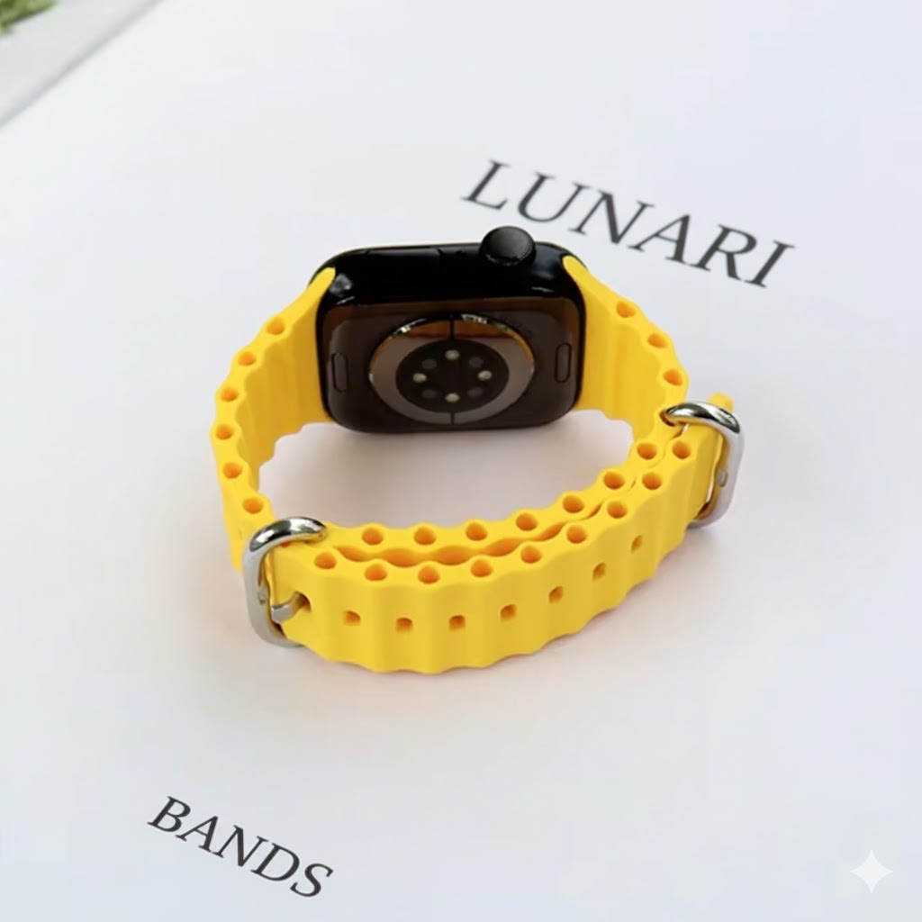 Silicone Ocean band for Apple Watch straps 45mm 46mm 40mm Ultra 2 49mm 44mm 41mm 38-42mm sport bracelet series 10 9 8 7 6 5 4 SE