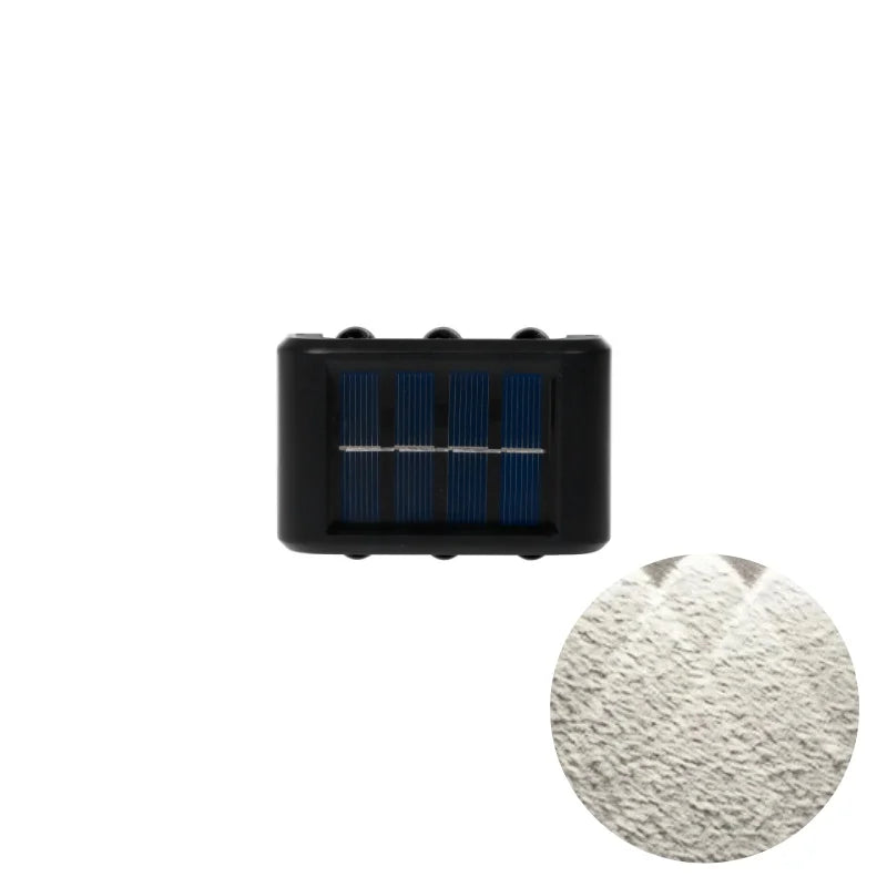 Solar Outdoor Wall Light 12 LED Waterproof Garden Light Courtyard Balustrade Decorative Atmosphere Lamp Down Luminous Solar Lamp