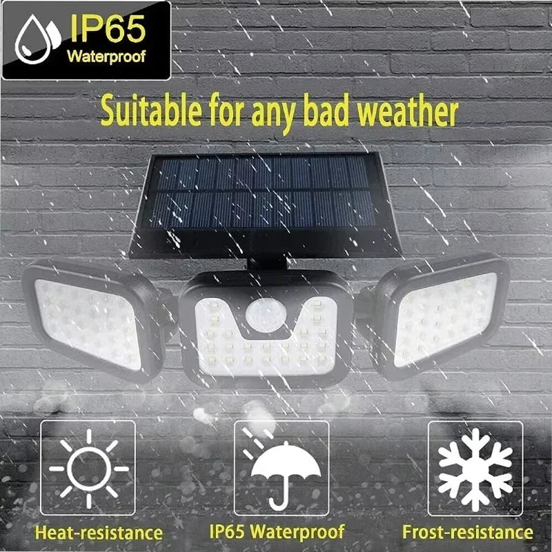STAARICC Led Solar Light Outdoor Motion Sensor Human Induction Adjustable Head IP65 Waterproof Solar Security Light Wall Light