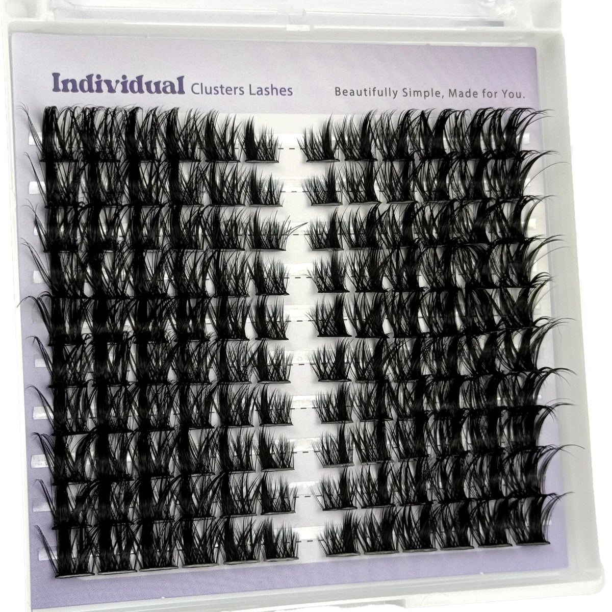 HBZGTLAD 10rows 110fans Diy Cluster Lashes8-16mm Cat Eye Lashes Invisible Band Premium Mink Manga Lash Clusters  Spiky Lashes