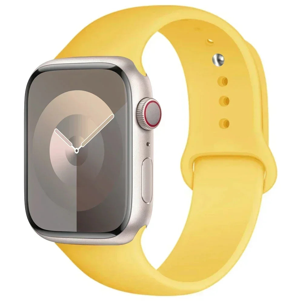 Silicone Band For Apple Watch strap 44mm 45mm 40mm 41mm 42-46mm sport bracelet iwatch series 8 7 6 5 4 9 10 11 SE-Ultra 2/3 49mm