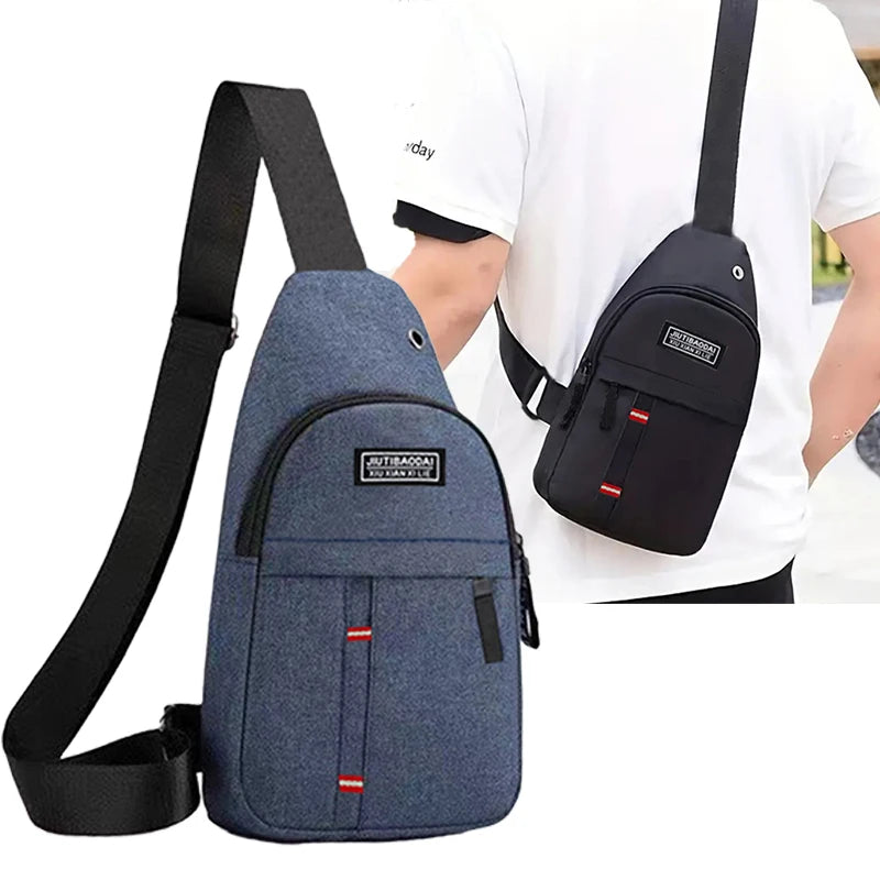 Men's fashionable, convenient, casual, waterproof, adjustable shoulder strap, large capacity waist bag suitable for outdoor acti