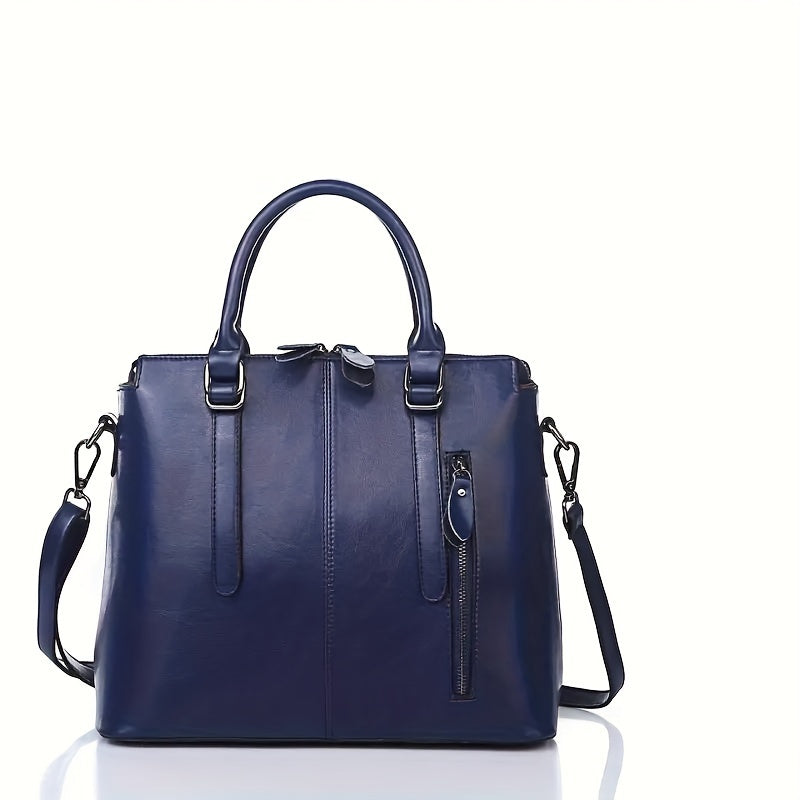 Genuine Leather Women's Bag, Fashionable Women's Hand-held Crossbody, One Shoulder Oil Wax Cowhide Bag, Office, Travel, Ladies' Gifts, Mother's Day Gifts, Christmas Gifts, Valentine's Day Gift, Best for Christmas