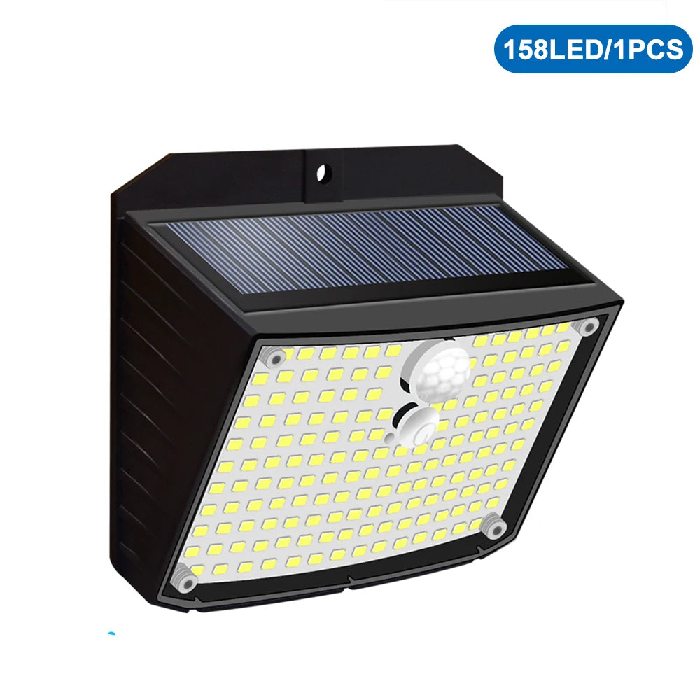 Outdoor Solar Motion Sensor Lights 468/528 LED Waterproof Solar Security Wall Lights for Garden Patio Pool Yard Fence Driveway