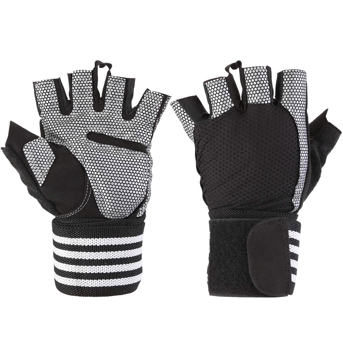 Fitness Workout Gloves with Wrist Wrap Strap